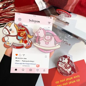 Popsocket Nam châm họa tiết ngựa dễ thương Giá đỡ điện thoại có thể gập lại cho điện thoại nam châm