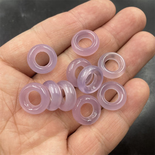 Đá Hạt Màu Hồng Chalcedony Mã Não Vòng Tròn Mã Não Chạy Vòng Tay Mã Não Nước Xanh Vòng Tay Tự Làm Phụ Kiện Đường Kính Ngoài 15 Đường Kính Trong 7mm