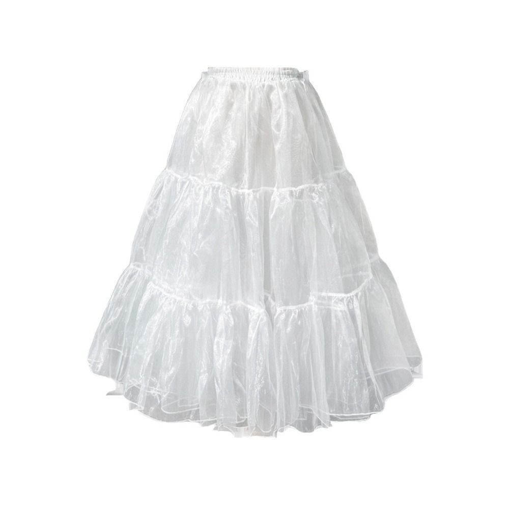NICOLOO Petticoat, Gothic Không Có Vòng Underskirt Crinoline, Thời Trang Cosplay Trắng Thoáng Khí Bóng Áo Petticoats Váy Cưới