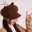 Mũ Nồi Phong Cách Nhật Bản Cho Nữ, Tai Mèo, Làm Từ Len Dễ Thương - Thu Đông