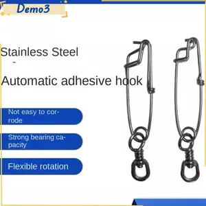 2 chiếc câu cá xoay, Đầu nối câu cá xoay 360 độ, Đầu nối câu cá bằng thép không gỉ bền