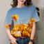 Thời Trang Nữ In Hoa Áo Thun Nữ Tay Ngắn Mùa Hè Tee Top Mềm Mại Thoáng Khí Dễ Thương