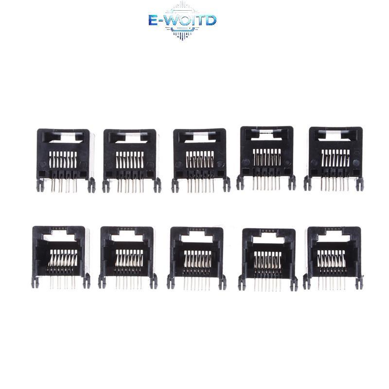 E-WOITD 10 Chiếc RJ11 RJ45 8P8C Mạng Mô-đun PCB Kết nối Jas Kết nối E-WOITD
