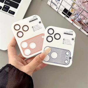 Ốp bảo vệ ống kính camera cho iPhone 17 Pro Max/17 Pro/17PM, viền kim loại, kính cường lực chống trầy xước