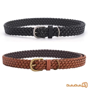 Thắt lưng giả da bện cho nữ Thắt lưng Skinny dệt Boho có khóa cổ điển