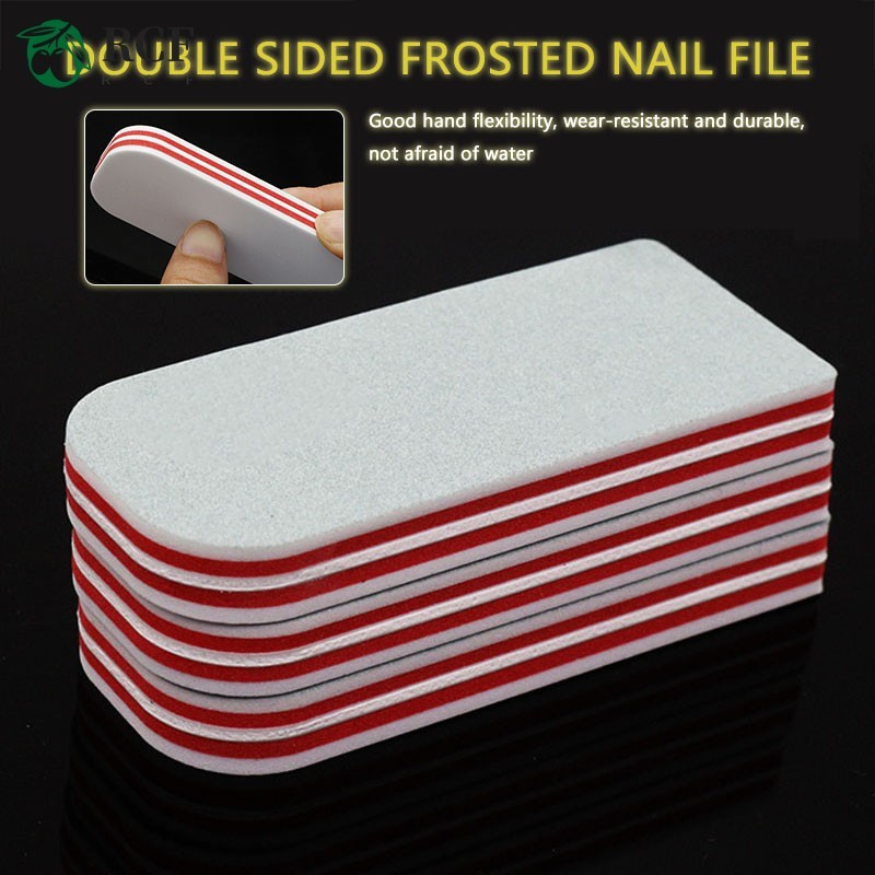 Tập file móng hai mặt, nhám mịn/thô, dụng cụ cho da kim loại, acrylic và móng tự nhiên