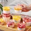 TRTR 10 / 50 Chiếc Cốc Tráng Miệng Có Nắp Cốc Kem Trong Suốt Cho Bánh Pudding Sữa Chua Cốc Mousse Hộp Bánh Nướng Paaging Hộp Đựng Dụng Cụ Tráng Miệng VN