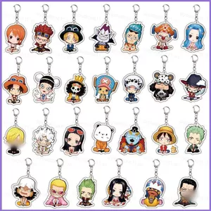 SQ11 ONE PIECE Acrylic Móc Khóa Khỉ D Luffy Mặt Dây Chuyền Roronoa Zoro Túi Phụ Kiện Anime Ngoại Vi