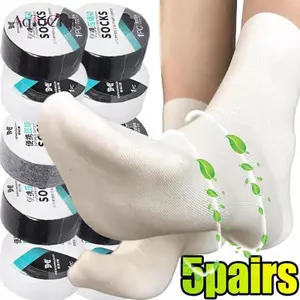AqToCna 5 Đôi Dùng Một Lần Du Lịch Sos Dành Cho Nam Nữ Washablepression Sos Portablepression Cotton Co Giãn Cao So AqToCna