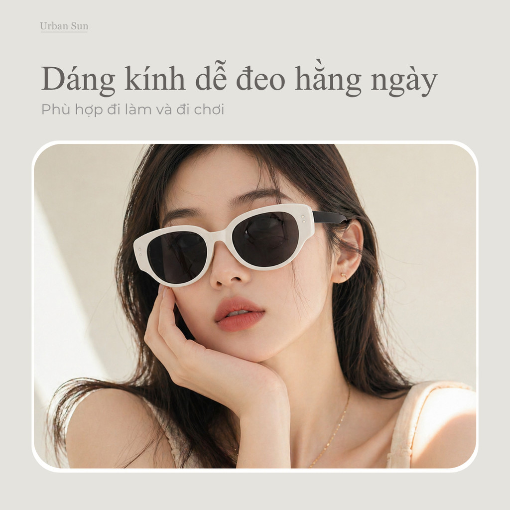 Kính râm mắt mèo nữ Acetate Frame Nylon Lens UV400 để mặc ban ngày