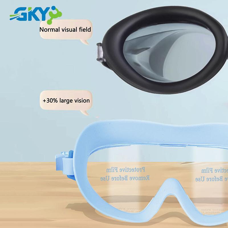 GKY 2025 Kính Bơi Khung Lớn Cho Người Lớn Trẻ Em Kính Bơi Antifog Chất Lượng Cao Chống Thấm Nước HD Bơi Kính Mắt Thiết Bị Bơi GKY