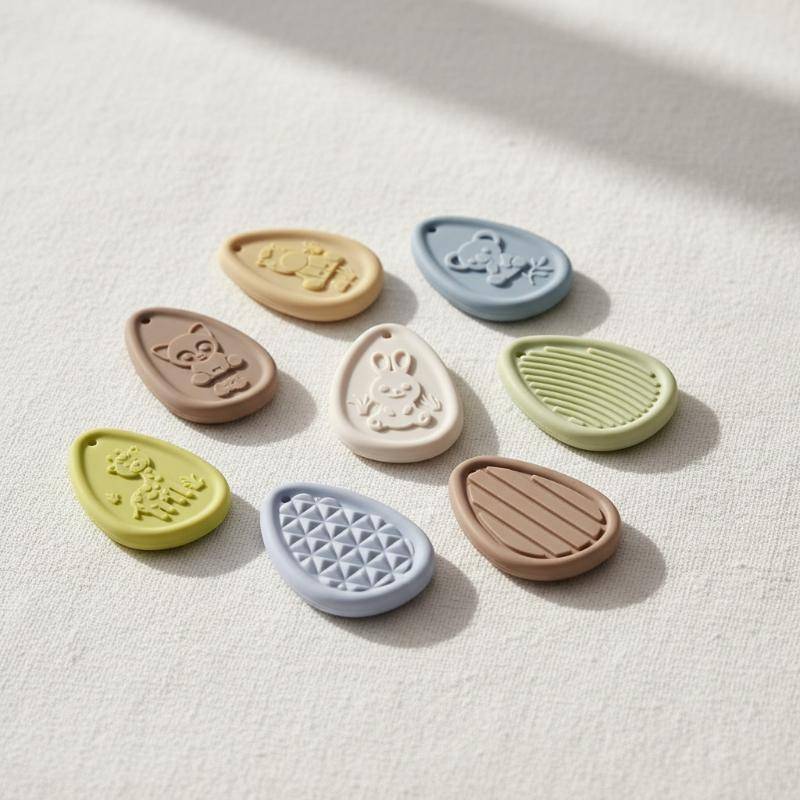 < WHPHous-t > Đồ chơi Fidget dành cho người lớn Tự kỷ Trẻ em Bộ 6 viên đá silicon kết cấu Làm dịu cảm giác Hỗ trợ lo âu Thời gian chơi Đẹp