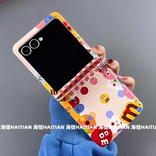 Thích Hợp Cho Samsung Galaxy ZFlip7 zflip6 Hồng M Bean Vỏ Điện Thoại Dây Gấp Vỏ Cứng Cho Z Flip 7 6 5 4 3 5G N3Flip MixFlip 2 MOTO Razr 60U Vỏ Bảo Vệ