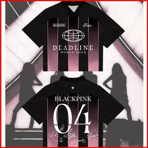 Blackpink YB1 BLACK PINK IN YOUR AREA jersey DEADLINE tour du lịch thế giới người hâm mộ ủng hộ Áo thun ngắn tay BY1