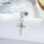 AqToCna Zircon Mặt Dây Chuyền Chữ Thập Cánh Bông Tai Nữ Micro Sọc Trang Sức Thanh Lịch Cho Bé Gái Thời Trang Đi Chơi Và Sự Kiện AqToCna