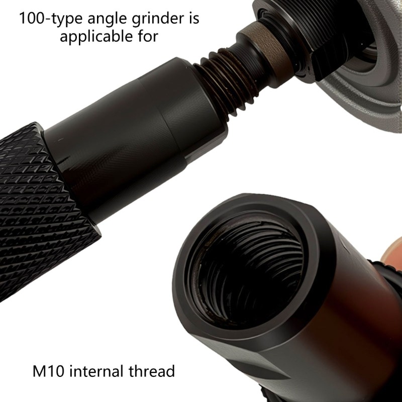 COO Thép Carbon Góc Máy Xay Adapter M10 Đến 6 35Mm Hex Bit Chuyển Đổi Cho Bước Dril