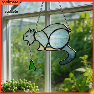 Linh hồn| Nhựa Sun Catcher Garden Sun Catcher Funny Vomiting Cat Sun Catcher cho Windows – Trang trí treo ngoài trời trong nhà thủ công Quà tặng độc đáo cho những người yêu mèo cho Đông Nam