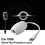 Đèn LED bầu trời đầy sao NKSFX, Máy chiếu Galaxy 5V1A lấy nét có thể điều chỉnh, 3 mức độ sáng có thể điều chỉnh Phạm vi lớn Đèn chiếu khí quyển Sao Thổ