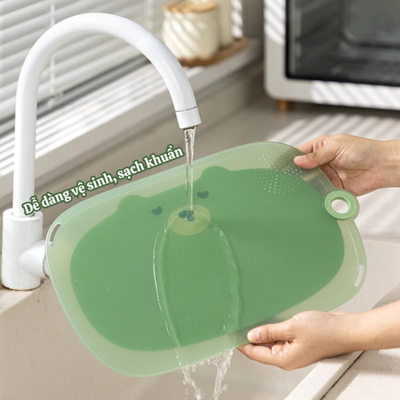 Thớt Nhựa Kháng Khuẩn HomeMate Cao Cấp, Thớt Chống Trượt Có Móc Treo Chống Ẩm Mốc Dễ Vệ Sinh
