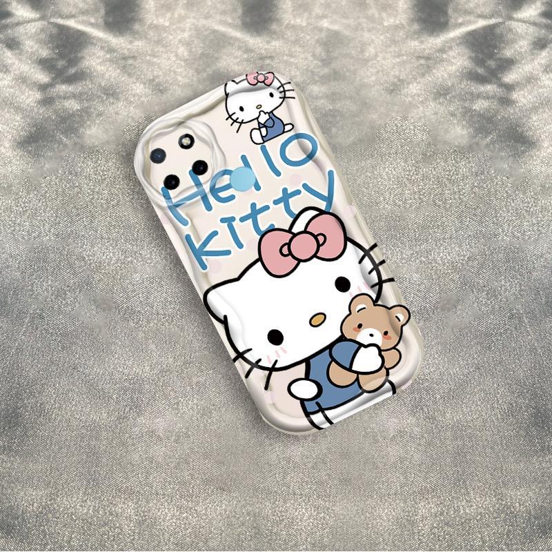 Thích hợp cho Realme C12 C15 C25 C25S C21Y C25Y Narzo 30A Narzo 20 3D Vỏ kem TPU mềm Kitty Rilakkuma Vỏ điện thoại chống sốc