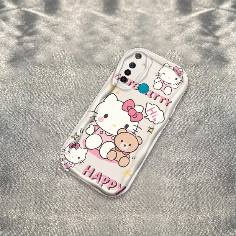Thích hợp cho Realme 5 5i 5S 6i 3D TPU mềm Kitty Rilakkuma Vỏ điện thoại chống sốc