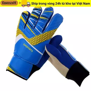 Găng tay thủ môn bóng đá trẻ em ESSENCEH, Găng tay thủ môn bóng đá dày dặn cho trẻ em, Cao su có tay cầm chắc chắn Găng tay trận đấu bóng đá bảo vệ toàn ngón tay