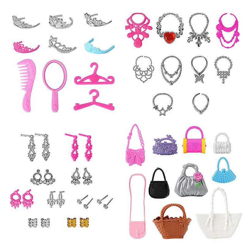 PNPIA- 20 Chiếc Đa Năng Bông Tai Vòng Tay Vương Miện Cho 1 / 6 Phụ Kiện Búp Bê Bộ Thời Trang Búp Bê Bé Gái Trang Sức Đồ Chơi Trang Trí DIY
