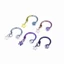 Nhẫn hình chữ U DONOVANQQ Dangle Star, ASTM F136 Titan Chủ đề bên trong Titan vách ngăn Barbell, Bóng không gây dị ứng Niken Trang sức xuyên không phai màu Bãi biển mùa hè
