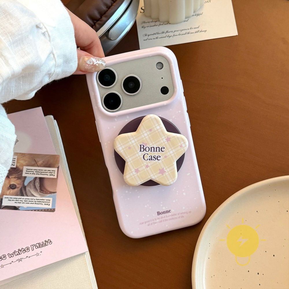 Phone Case For iPhone 17 Pro Max 16 15 14 13 with Griptok TPU Matte Magnetic with Griptok Soft Aesthetic Korean Cute