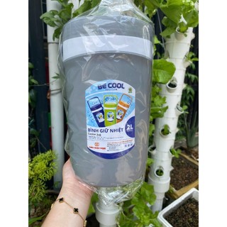 Ca đá giữ nhiệt nắp tròn có quai - BeCool 1L, 1.5L, 2L - nhựa dày giữ lạnh lâu