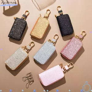 Túi chìa khóa ô tô DAYBRAKE, Hộp sắp xếp chìa khóa ô tô Mini PU, Mặt dây chuyền túi tiền xu Bling sáng bóng
