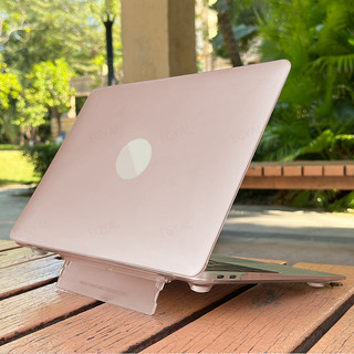 Ốp lưng mờ có chân đế gấp cho 2026 Macbook Neo 13 inch A3404 có giá đỡ gấp vỏ bảo vệ cứng logo có thể nhìn thấy