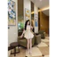 ĐẦM HOA NHÍ 2 DÂY VIỀN NƠ NHÚN NƠ XOÈ LAI REN BYJOLIE