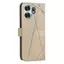Ốp Lưng Cho Honor 500 Smart X6D Màu Trơn Hình Thoi Khe Cắm Thẻ Da Chống Rơi Vỏ Điện Thoại