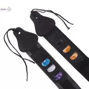 Dây đeo đàn guitar điện có thể điều chỉnh với 3 phím đàn guitar Giá đỡ bằng da PU Đầu đàn guitar Acoustic Bass Dây đeo phụ kiện