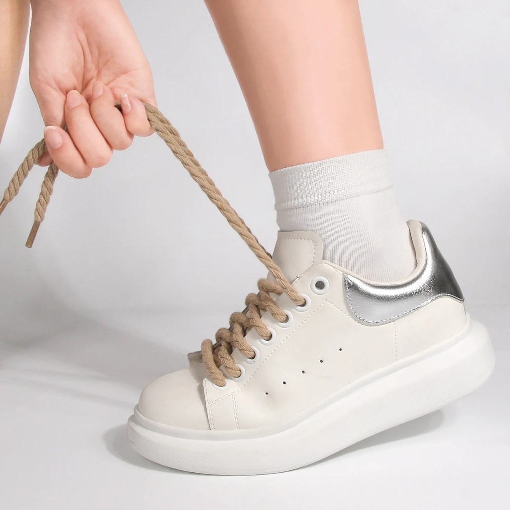 1 Cặp Dây gai dầu tròn dày cho giày bốt