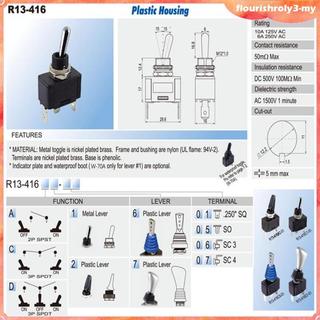 [Flourish] 125V / 6A BẬT / TẮT / BẬT Công tắc chuyển đổi 3 chiều SPDT cho tín hiệu rẽ