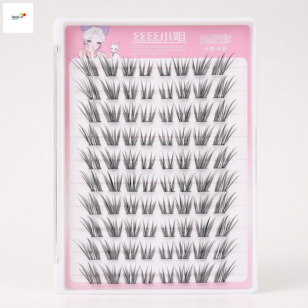 Lông mi giả kiểu Fox C Curl Dày tự nhiên 10-13mm Sợi tổng hợp màu đen Phần mở rộng mi
