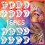 Bộ 16 Chiếc Stencil Hình Xăm Tái Sử Dụng cho Nghệ Thuật Sơn Cơ Thể và Trang Trí Cosplay