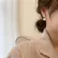 Bông tai ngọc trai style Hàn Quốc đơn giản từ Dongdaemun, màu đỏ, phù hợp mọi người
