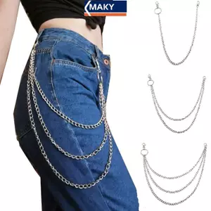 MAKY Dây Xích Móc Khóa Kim Loại - Stylepunk & Hip Hop - Phù Hợp Móc Quần Và Ví