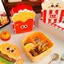 Hộp Bento Hamburger dễ thương dành cho trẻ em có dao kéo Di động có thể tái sử dụng Hộp đựng đồ ăn trưa đa ngăn đựng đồ saixit2vn
