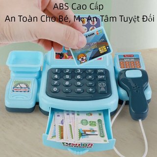 Đồ chơi máy tính tiền cho trẻ em Màn hình LCD Giả vờ chơi Cửa hàng tạp hóa Bộ học toán giáo dục