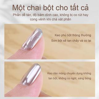 Miss Gooey Gel Bột Gương 3 Trong 1 Bao Phủ Toàn Bộ Không Hạt Siêu Bóng Độ Bám Bột Bịt Kín Cạnh 15ml Cho Người Xây Dựng Móng Tay Chuyên Nghiệp