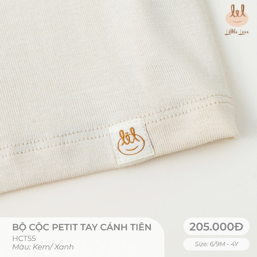 BỘ CỘC PETIT TAY CÁNH TIÊN[ SIÊU MỀM, MÁT, MỊN CO DÃN VÀ THẤM HÚT ] SZ 6M -4Y (HCT55)