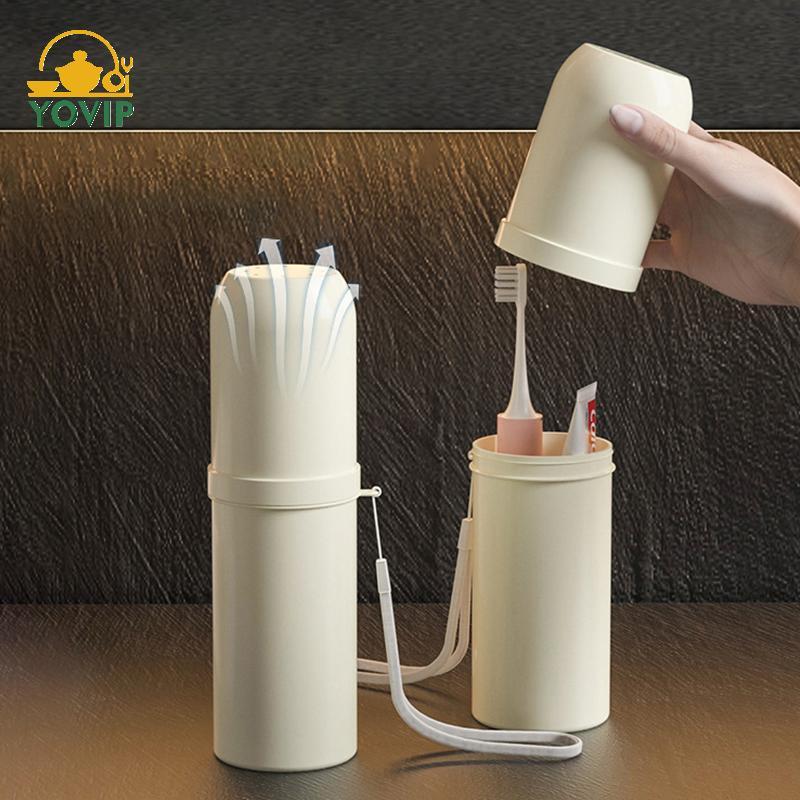 YOVIP Hộp đựng bàn chải đánh răng du lịch di động đơn giản Bàn chải đánh răng và kem đánh răng Hộp lưu trữ có nắp đậy VN