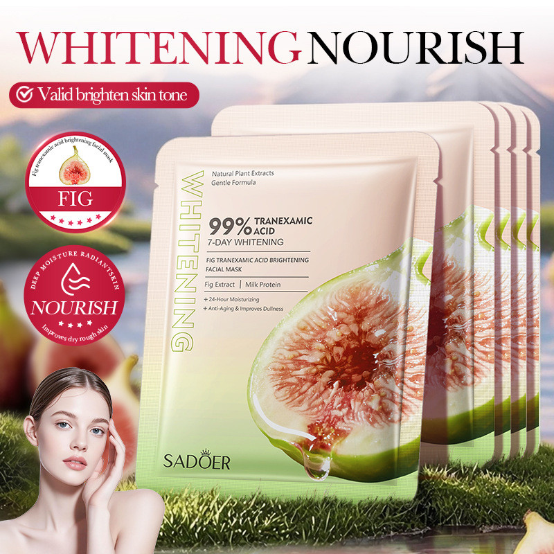 SADOER Fig Tranexamic Acid Beauty.White Mask Hydrating Dưỡng ẩm Làm săn chắc da Mặt nạ (Ủy quyền chính hãng chính thức)