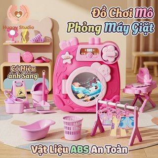 Trẻ Em Giả Vờ Máy Giặt Đồ Chơi ABS Điện Spinner Bật Sáng Giặt Playset Tuổi 3