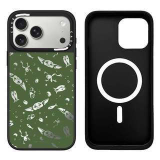 CASECASE X The MandalorianTM Và Họa Tiết Grogu Đen & Sliver Gương Hút Từ Tính IPhone Dành Cho IPhone 17 Air 16 15 14 13 12 Pro Max Plus Ốp Lưng Cứng Có Hộp Khắc Logo