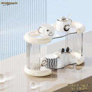 Kệ hàng hóa CORESSPACE, Tấm lót cao su chống trượt Giá lưu trữ nhiều lớp, Khả năng chịu lực tốt Đơn giản Kệ trang điểm đa chức năng bền bỉ Mỹ phẩm